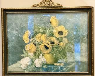 Still Life with Yellow Flowers, Signed