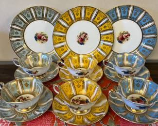 Lovely Set of Teacups, Saucers and Dessert Plates