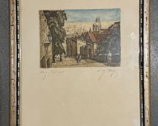 Antique French Etching