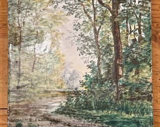 Hand Painted Tile, Signed