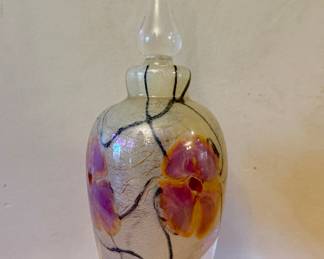 Vandermark Hand Blown Perfume Bottle, Signed