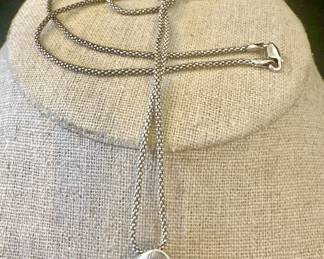 Sterling Silver Necklace with Shell Pendant