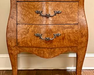 Diminutive Burled Wood Bombay Chest