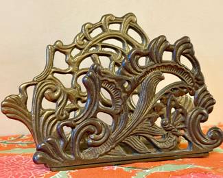 Antique Brass Letter Holder