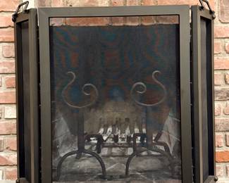 Heavy Folding Fireplace Screen