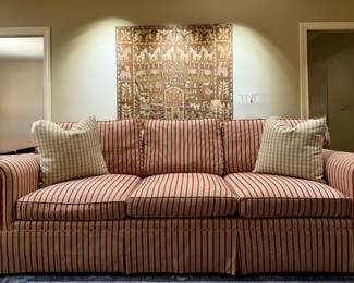 Striped Upholstered Down Combo Sofa
