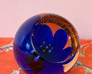 "Blue Anemone," Caithness Paperweight (Scotland)