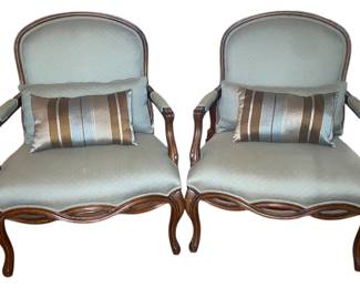 Elegant BlueGreen Occasional Chairs 
