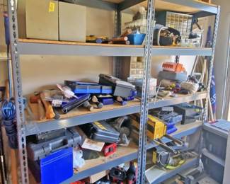 1 Metal And Pressed Board Shelf 