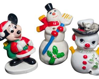 Disney and Snowman Ceramic Figures 