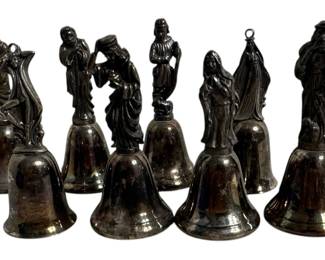 Reed Barton Silver Plate Nativity Bells 