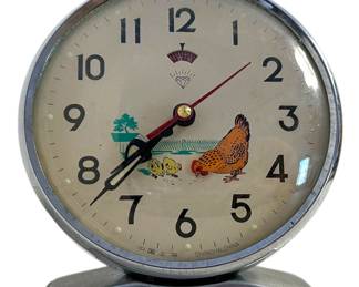 1960s Pecking Chicken Alarm Clock 