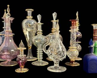 Huge Lot of Decor Glass Perfume Bottles 