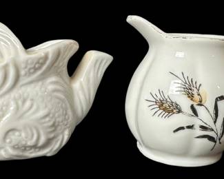 Made in Japan Mini White Porcelain Pitchers 