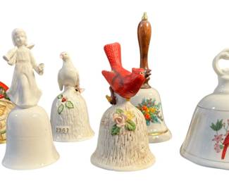 Lot of Vintage Christmas Decor Bells 