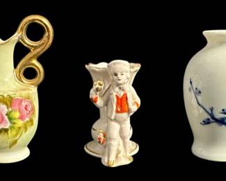 Three Miniature Ceramic Vases 