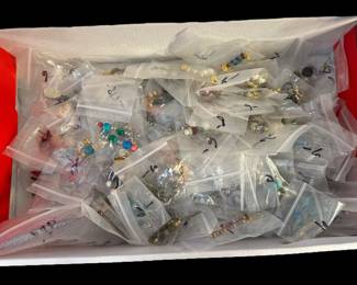 Huge Box of 100 HandBeaded Earrings 