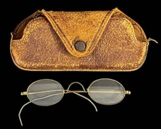 Antique Wire Eyeglasses in Case 