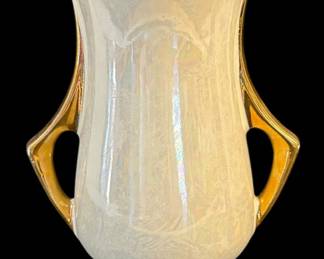 Vintage Iridescent Footed Vase 