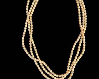 Freshwater Pearl Necklace Three Strands 