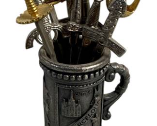 Miniature Beer Stein Full of Tiny Swords 