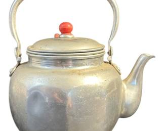 Vintage Small Aluminum Teapot 