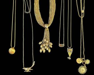 Vintage Goldtone Costume Necklaces 