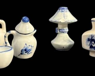 Delft Style Miniature Tea Set Dollhouse 