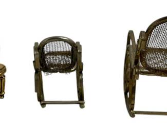 Miniature Dollhouse Metal Chairs 