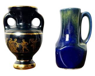 Two Miniature Pottery Vases Greek Italy 