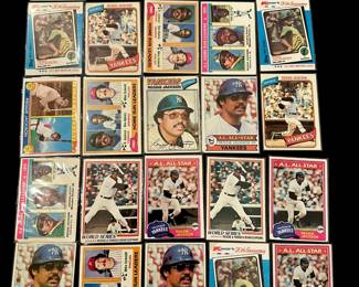 Reggie Jackson Vintage Baseball Card Lot. HOF Yankee / 14 x All-Star / 5 x World Series Champion / MVP