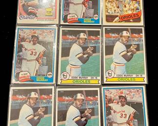 Eddie Murray Vintage Baseball Card Lot. HOF / 8 x All-Star / Rookie of the Year / World Series Champion