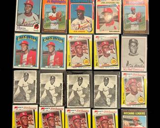Bob Gibson Vintage Baseball Card Lot. HOF / 9 x All-Star / 2 x World Series Champion / 2 x MVP / 2 x Cy Young Winner
