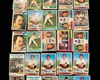 Jim Catfish Hunter Vintage Baseball Card Lot Pitcher for Athletics and Yankees
