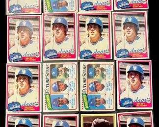 Mickey Hatcher Vintage Baseball Card Lot. 2 x World Series Champion / Los Angeles Dodger