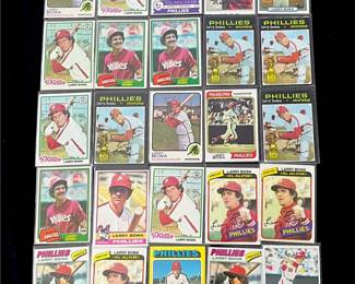 Larry Bowa Vintage Baseball Card Lot. 5 x All-Star / World Series Champion / 2 x Gold Glove Award Winner