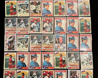 Carlton Fisk Vintage Baseball Card Lot Hall of Fame Boston Red Sox