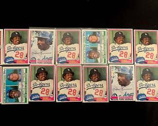 Pedro Guerrero Vintage Baseball Card Lot. 5 x All-Star / World Series Champion / Los Angeles Dodgers