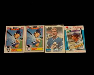 George Brett Vintage Baseball Card Lot. HOF / 13 x All-Star / MVP / World Series Champion Royals