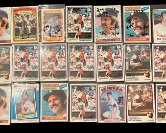 Thurman Munson Vintage Baseball Card Lot. 7 x All-Star / MVP / Rookie of the Year / Yankees