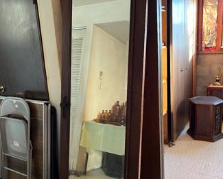 Heavy vintage door with mirror