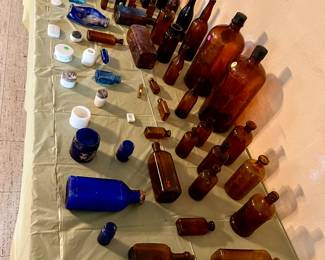 Antique bottles locally dug.