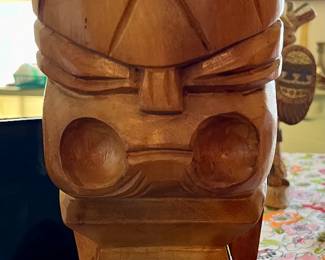 Wooden Tiki Figure