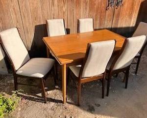 Danish Teak table + chairs (Can sell together or separate)