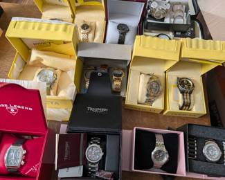Some of the watches - there are A LOT of watches.