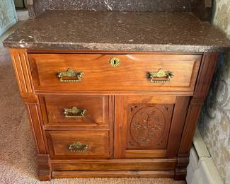 Victorian marble top wash stand