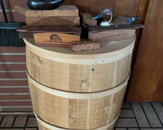 Wooden ducks with turkey call boxes