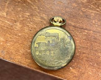 Men's railroad pocket watch, missing glass