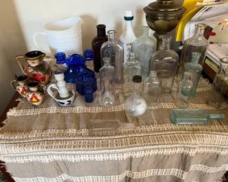 Various glass bottles