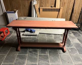 Turned leg console table